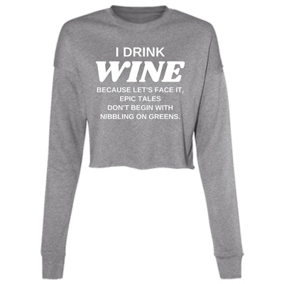 WINE TALES Ladies' Cropped Fleece Crew