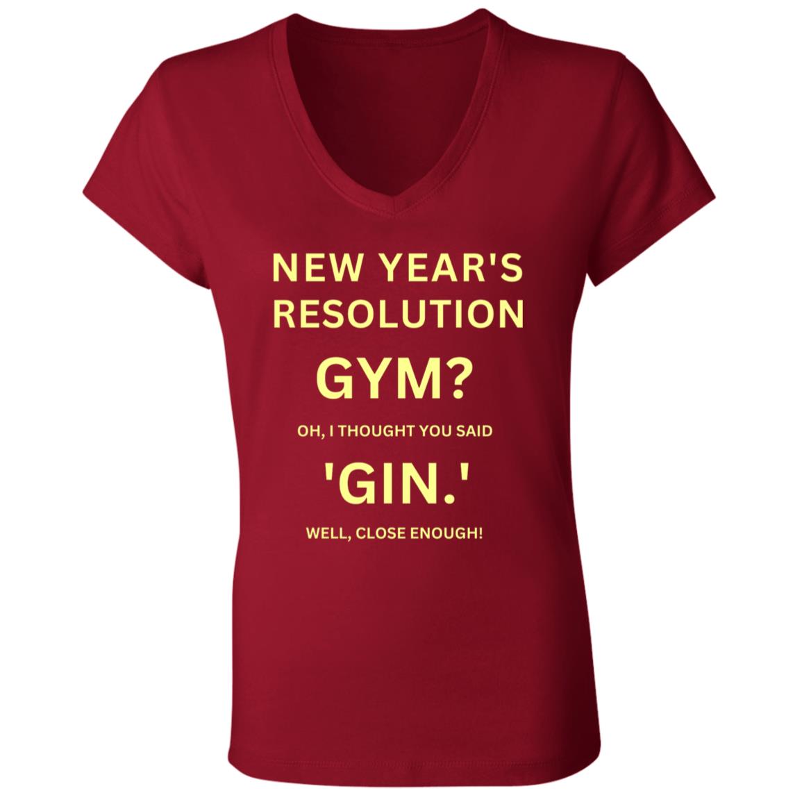 RESOLUTION REMIX Ladies' Jersey V-Neck T-Shirt