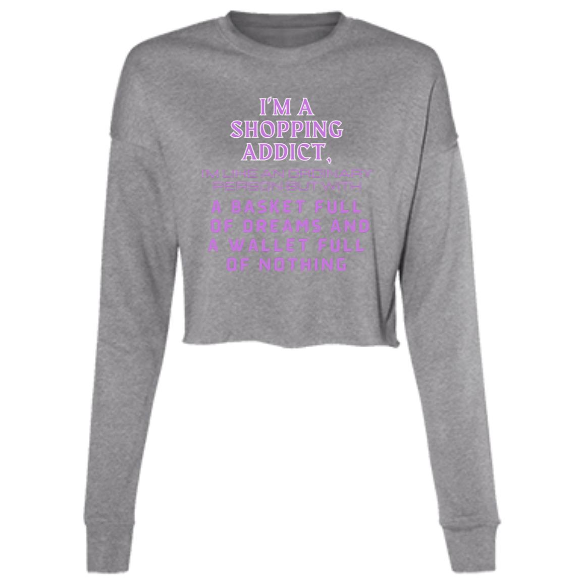 SHOPPING ADDICT Ladies' Cropped Fleece Crew