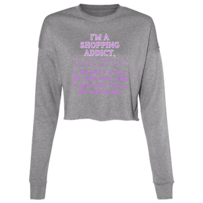 SHOPPING ADDICT Ladies' Cropped Fleece Crew