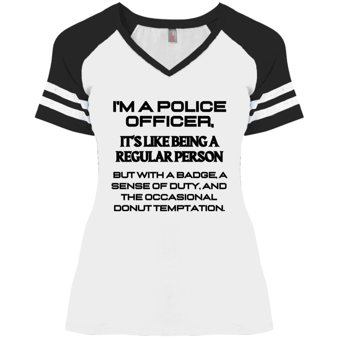 BADGE & DUTY Ladies' Game V-Neck T-Shirt