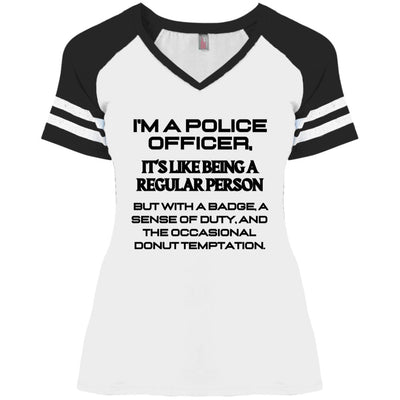 BADGE & DUTY Ladies' Game V-Neck T-Shirt