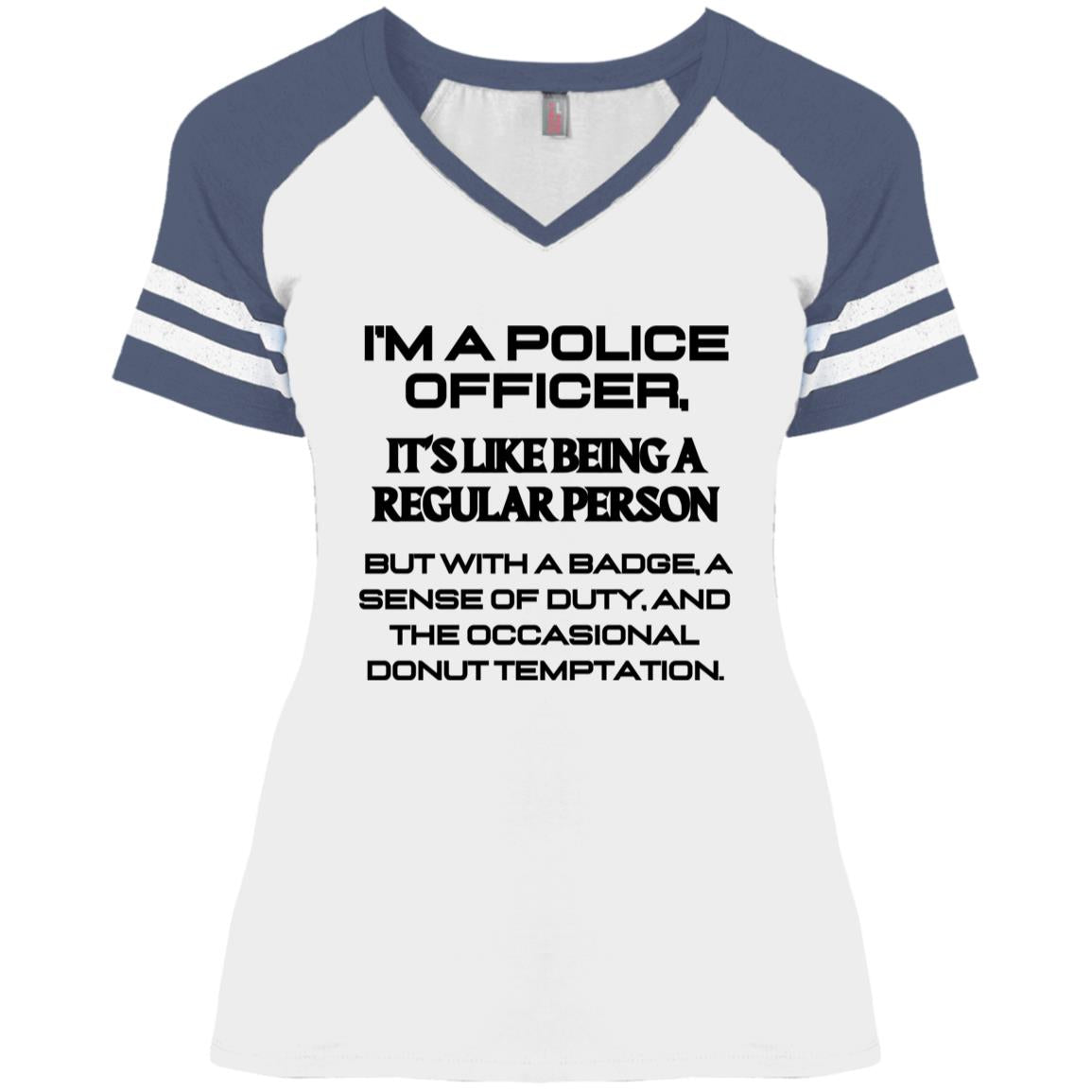 BADGE & DUTY Ladies' Game V-Neck T-Shirt