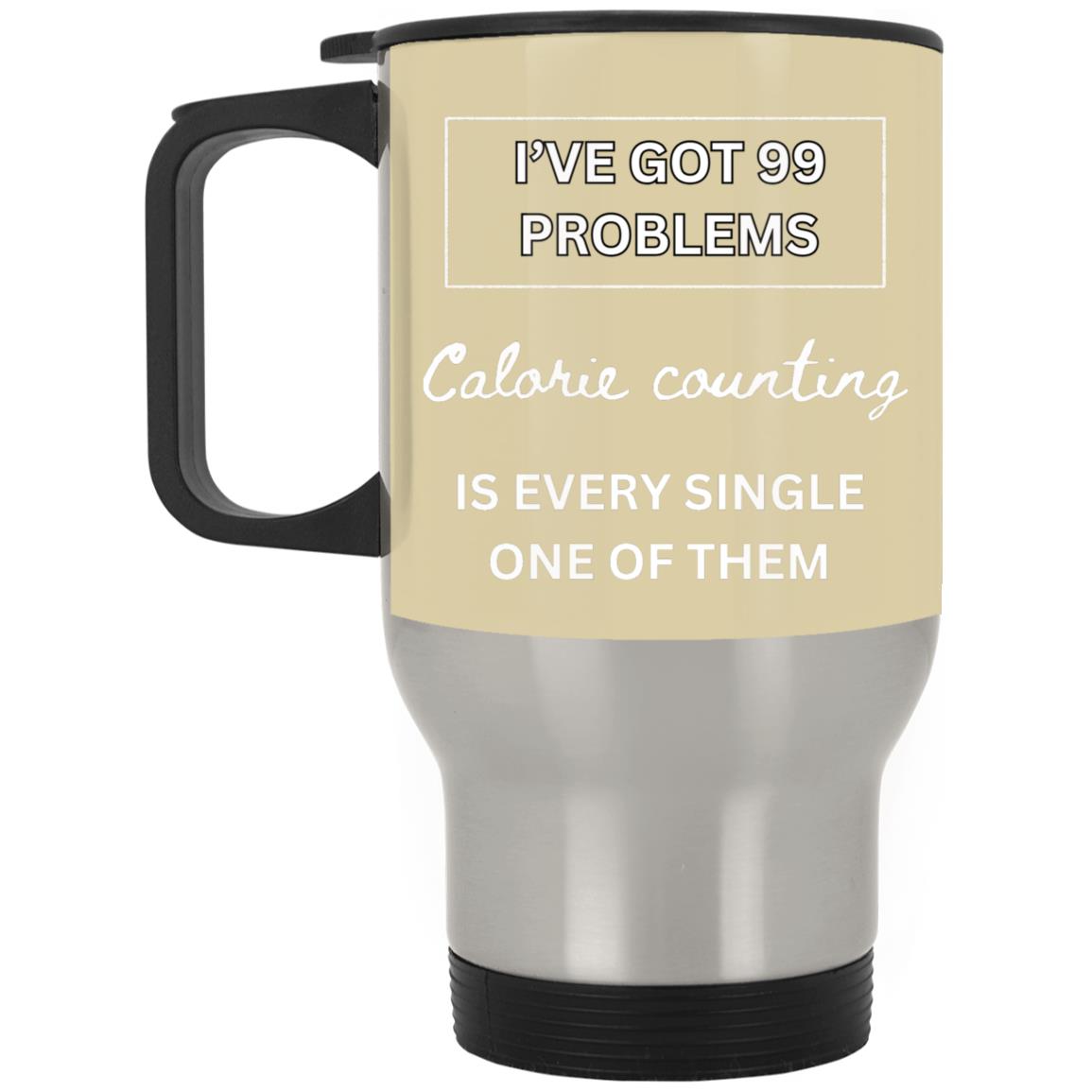 ON-THE-GO CALORIE CHAOS Silver Stainless Travel Mug
