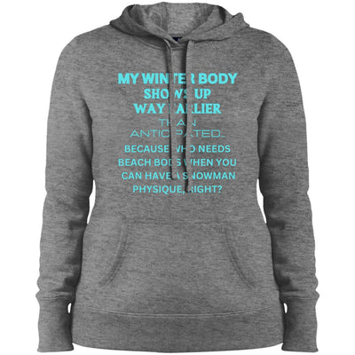 WINTER BODY WISDOM Ladies' Pullover Hooded Sweatshirt