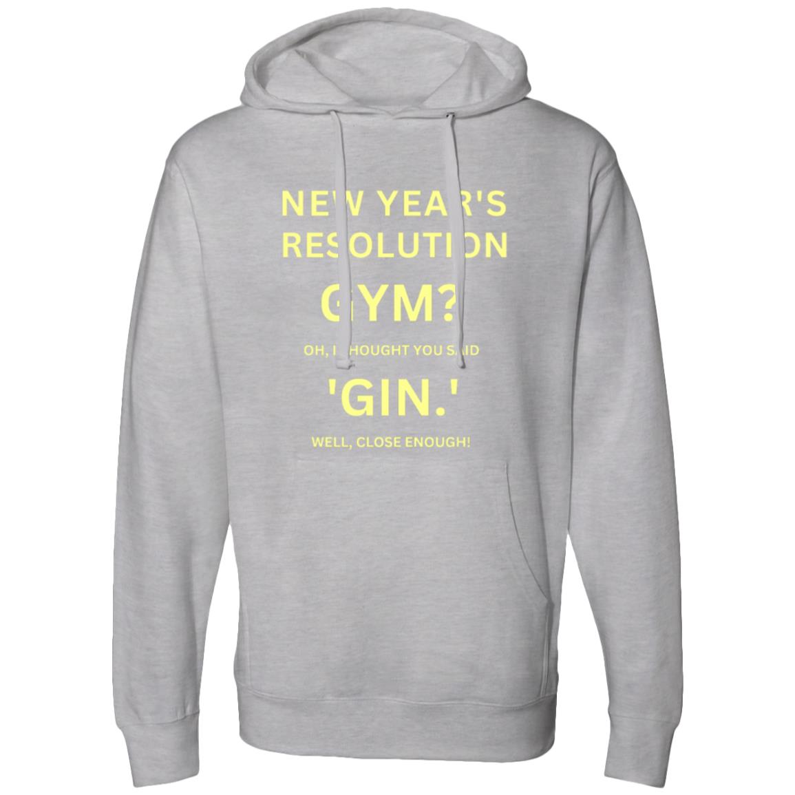 RESOLUTION REMIX Yellow Midweight Hooded Sweatshirt