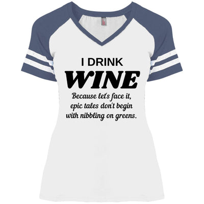 WINE TALES Ladies' Game V-Neck T-Shirt