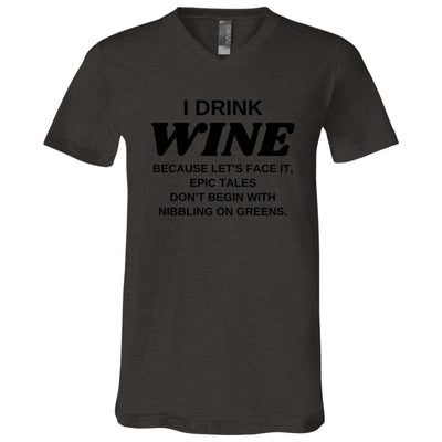 WINE TALES Unisex Jersey SS V-Neck T-Shirt