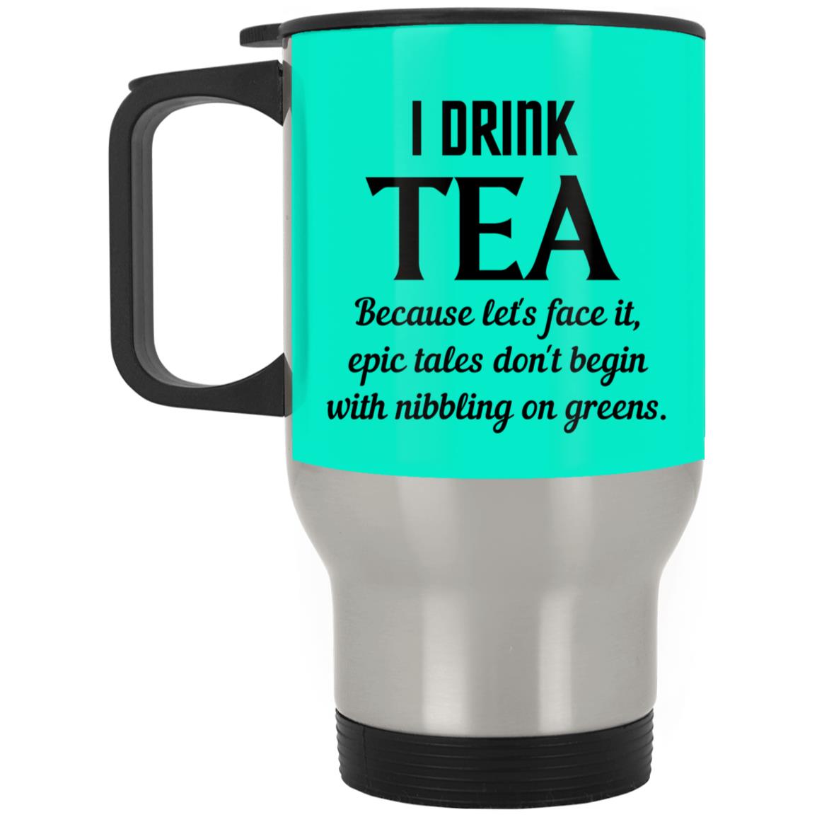 TEA TALES Silver Stainless Travel Mug