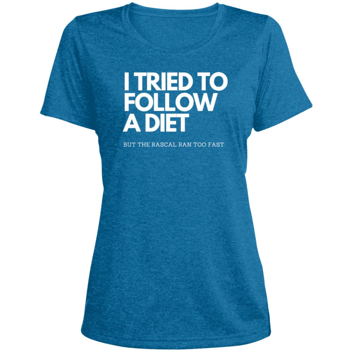 FAST LANE DIET STRUGGLE Ladies' Heather Scoop Neck Performance Tee