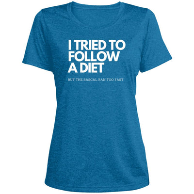 FAST LANE DIET STRUGGLE Ladies' Heather Scoop Neck Performance Tee