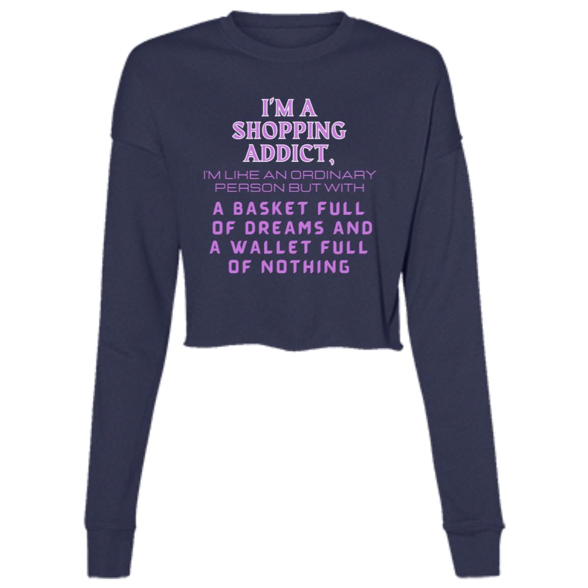 SHOPPING ADDICT Ladies' Cropped Fleece Crew