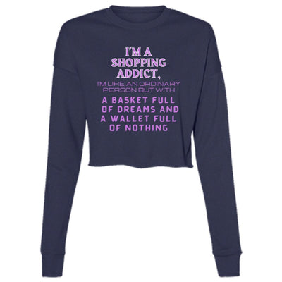 SHOPPING ADDICT Ladies' Cropped Fleece Crew