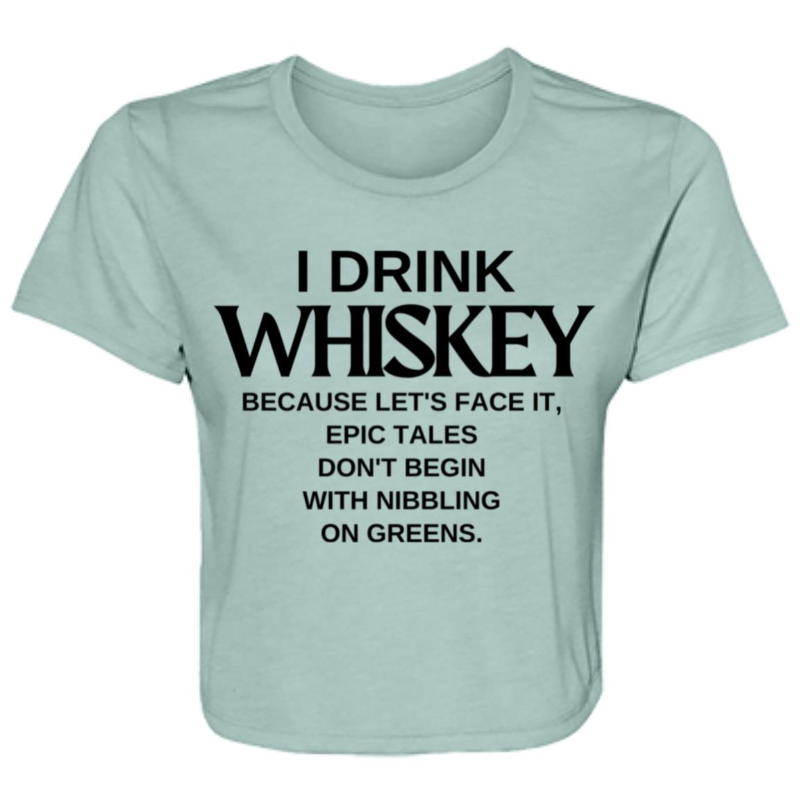 WHISKEY CHRONICLES Ladies' Flowy Cropped Tee