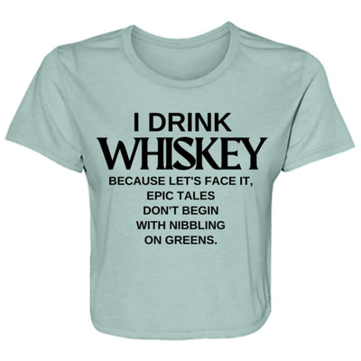 WHISKEY CHRONICLES Ladies' Flowy Cropped Tee