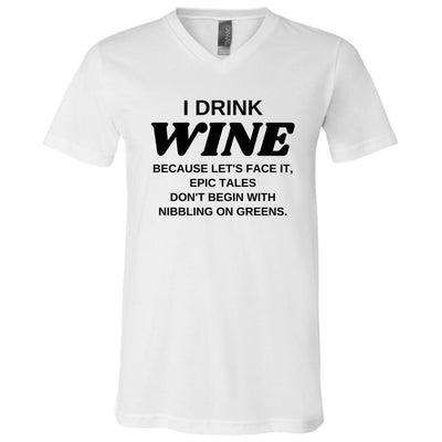 WINE TALES Unisex Jersey SS V-Neck T-Shirt