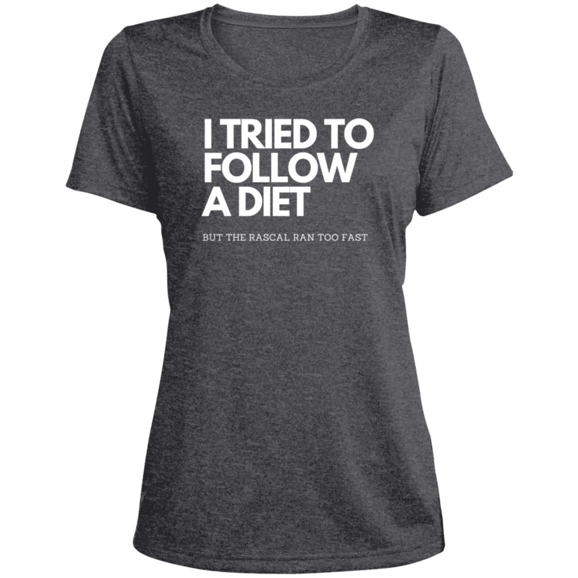 FAST LANE DIET STRUGGLE Ladies' Heather Scoop Neck Performance Tee