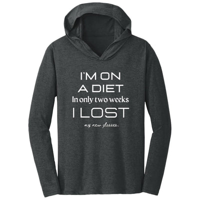 DIET DILEMMA White Triblend T-Shirt Hoodie