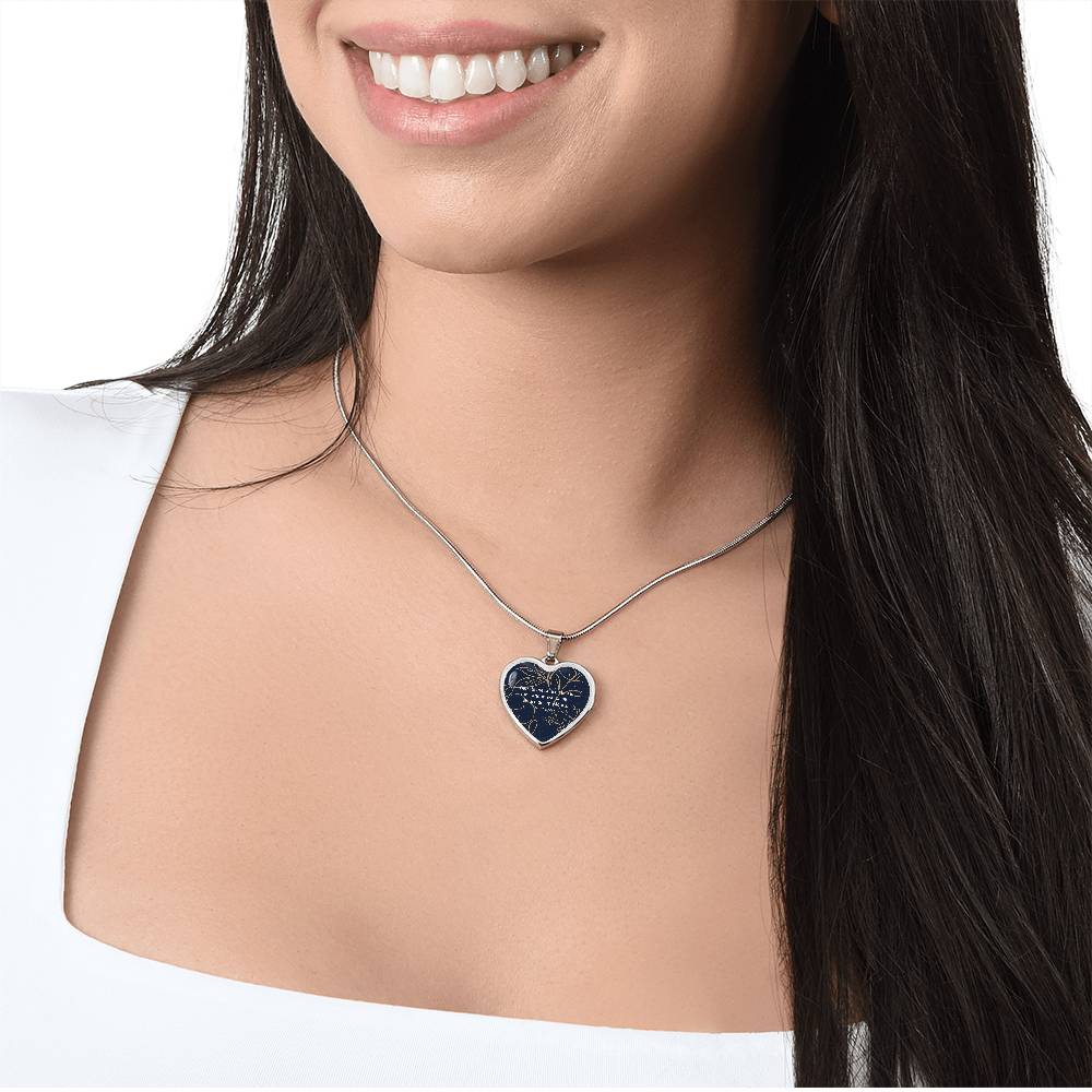 French Melody Heart Necklace - A Symphony of Love