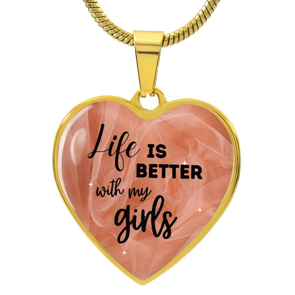MY GIRLS Heart Pendant Necklace - Personalizable