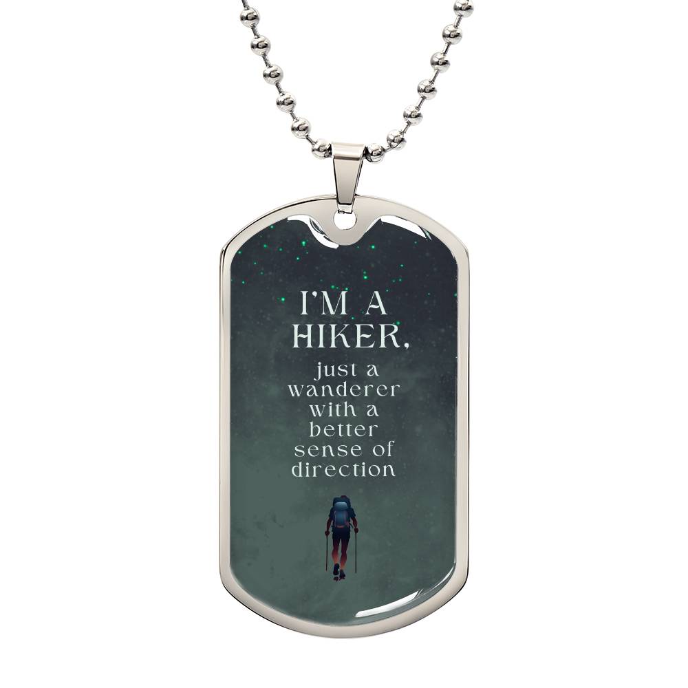 HIke Laughs Dog Tag Necklace - Personalized engraved
