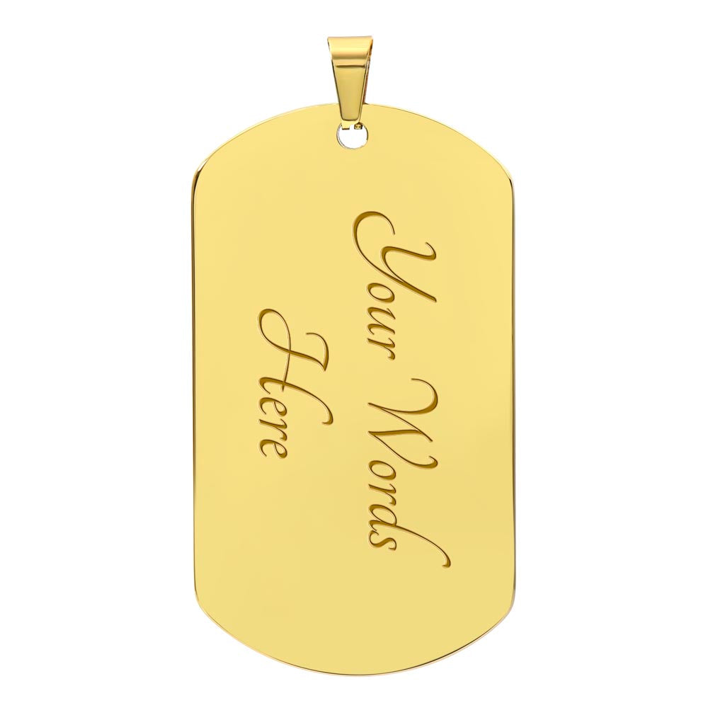 Claimed Man Dog Tag Necklace (customizable)