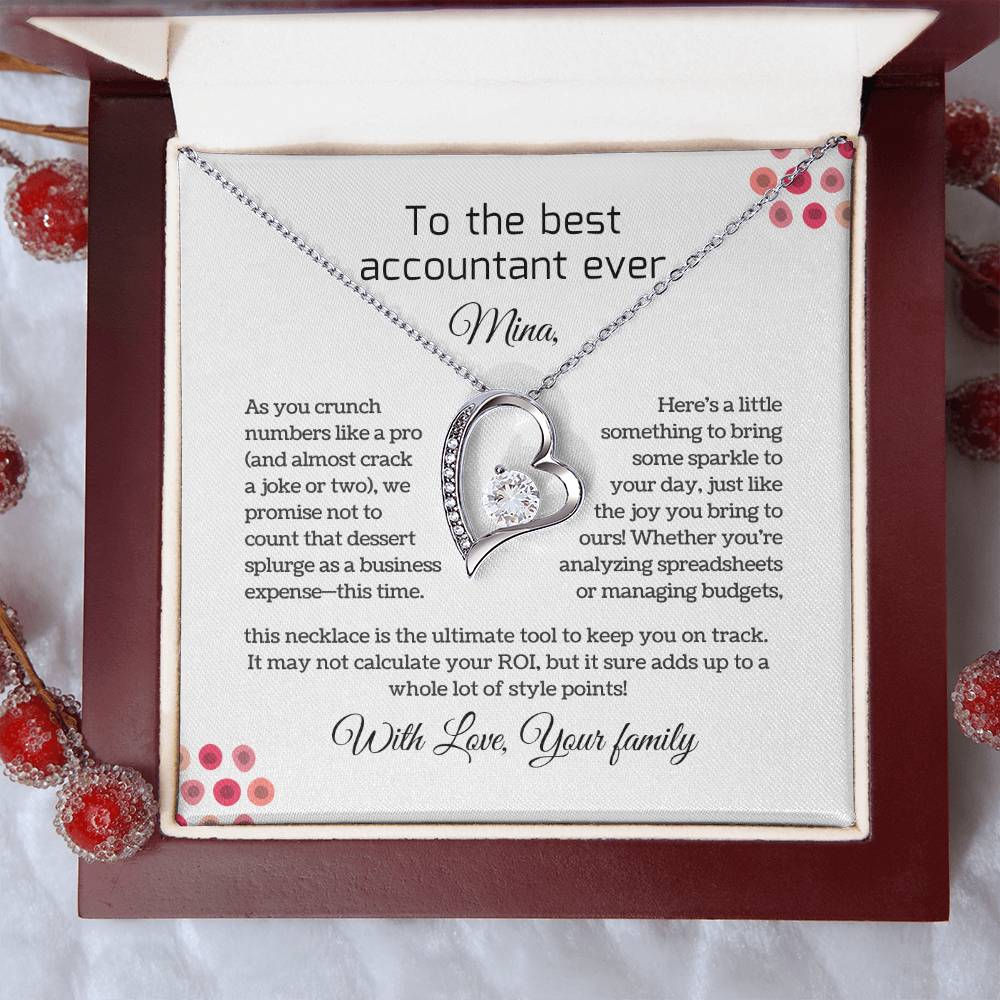 BEST ACCOUNTANT Forever Love Necklace for the Number Ninja