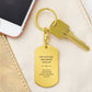 For a Father who never gives up - Personalizable Engraved Dog Tag Keychain