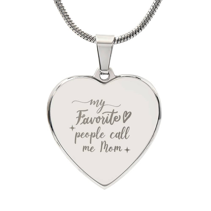FAVORITE PEOPLE Heart Pendant Necklace - Personalizable