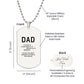 Dad - You're the most Amazing Father - Personalizable Engraved Dog Tag Necklace