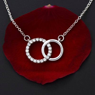 Everlasting Bond Interlocking Circles Necklace Gift Set - FATHER to ADVENTUROUS DAUGHTER