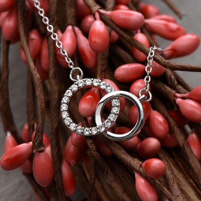 Everlasting Bond Interlocking Circles Necklace Gift Set - FATHER to ADVENTUROUS DAUGHTER