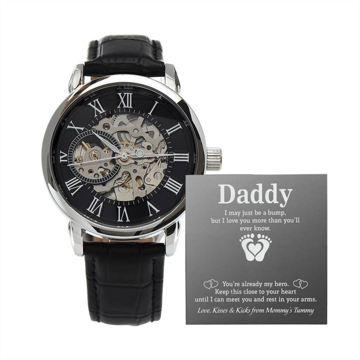 Daddy From Mommy's Tummy - You're already my hero - Luxury Openwork Watch