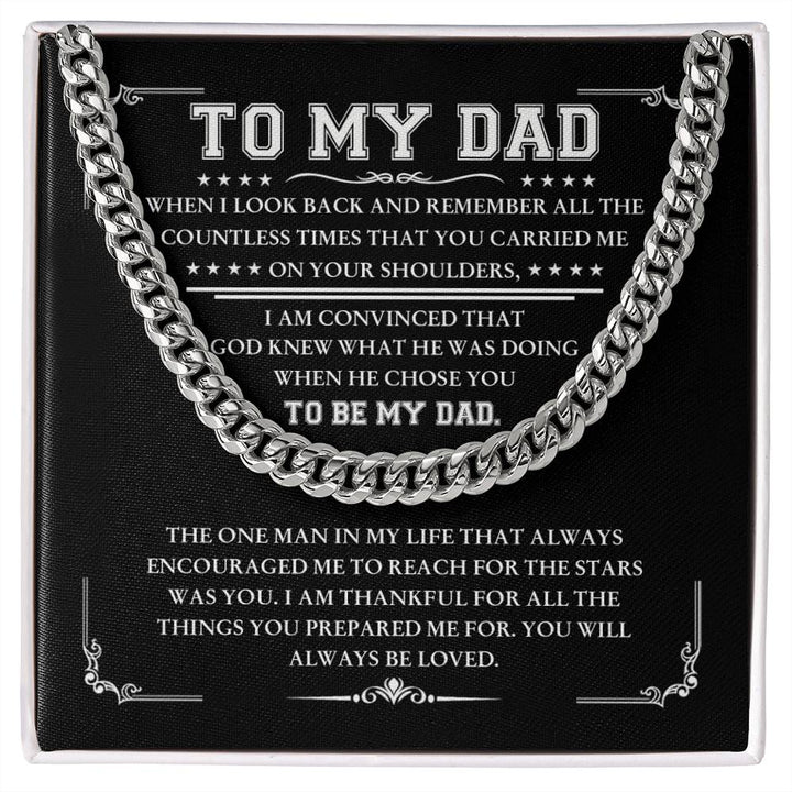 To my Dad - Always Be Loved - Cuban Link Chain