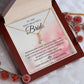 To the most Beautiful Bride From sister - Beauty Necklace