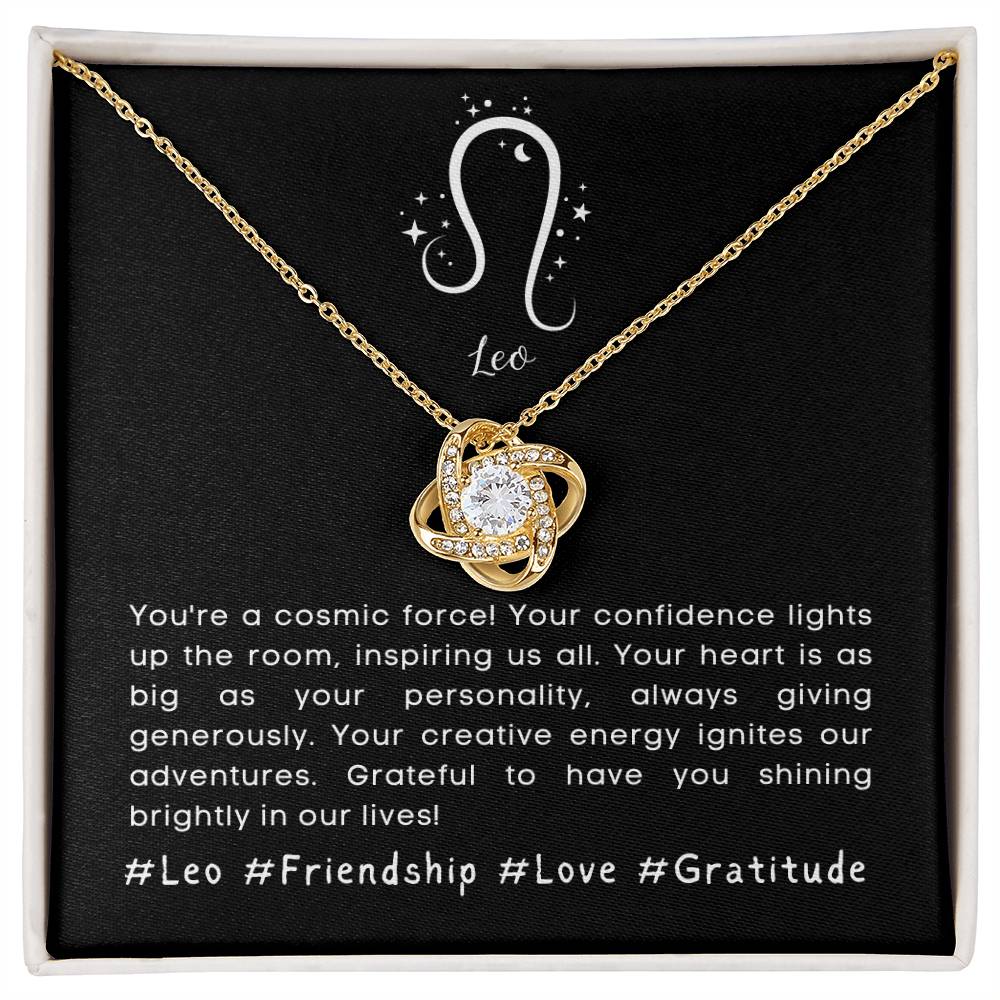 Leo Zodiac Sign - Love Knot Necklace