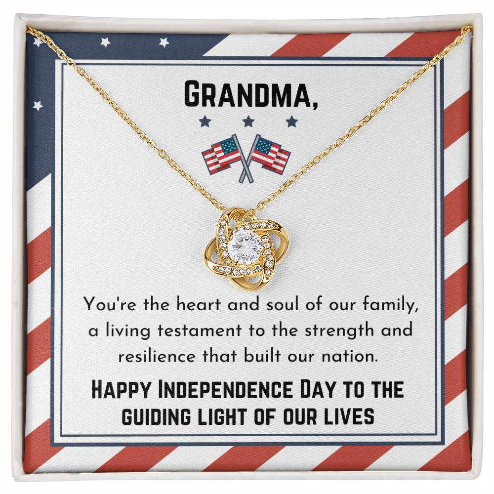 GRANDMA - Happy Independence Day - Love Knot Necklace