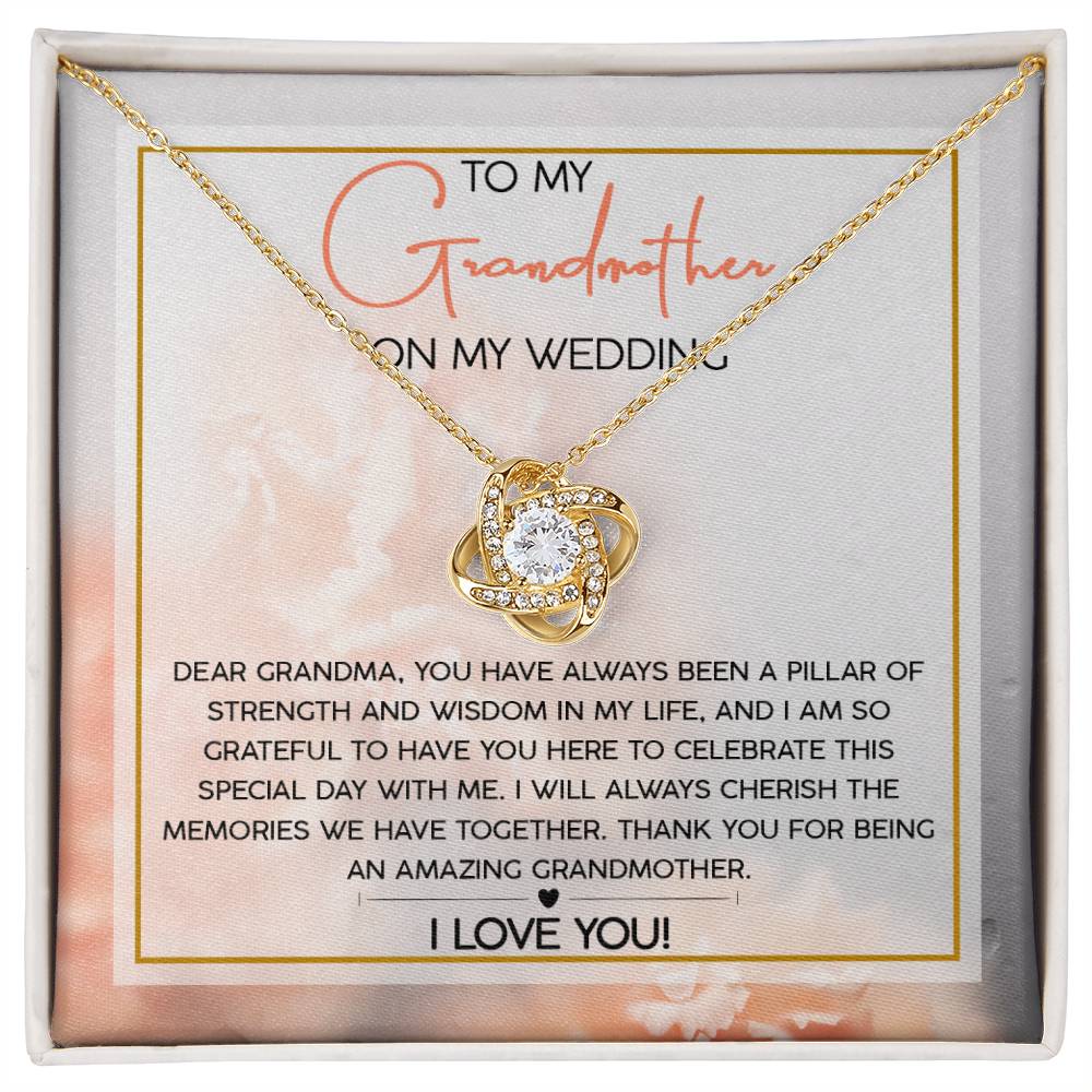 To my Grandmother on my wedding - Love Knot Necklace