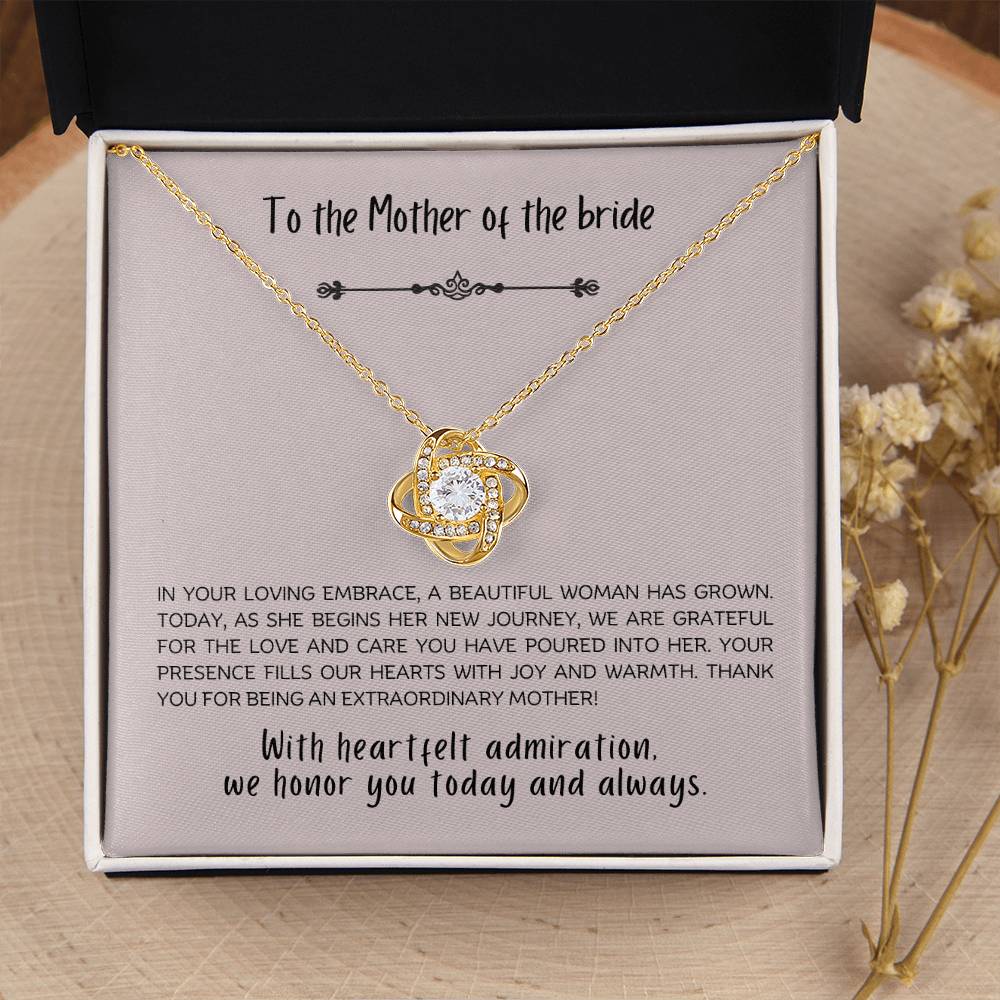 To the mother of the bride - Love Knot Necklace
