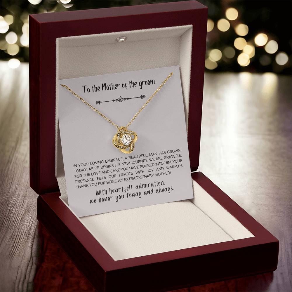 To the mother of the groom - Love Knot necklace