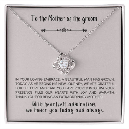 To the mother of the groom - Love Knot necklace