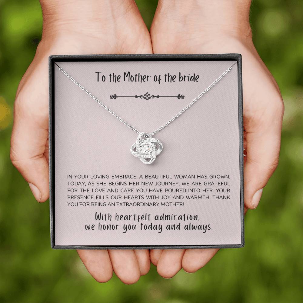 To the mother of the bride - Love Knot Necklace