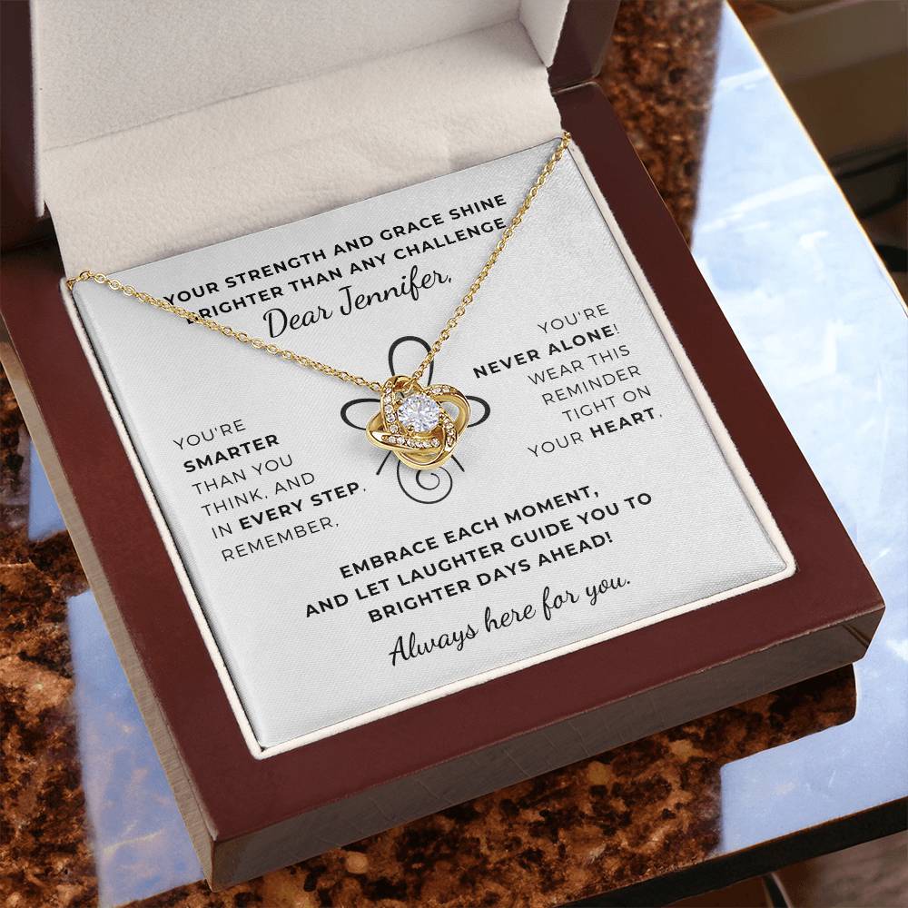 Strength Embrace Love Knot Necklace - A gift of Resilience and Support