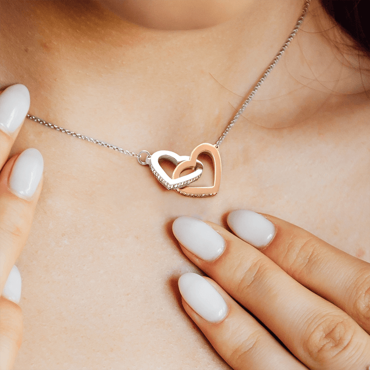 To my wonderful Daughter - I am grateful to be your parent - Hearts necklace
