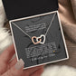 Hoofbeats of Love: Interlocking Hearts Necklace for Your Equestrian Daughter