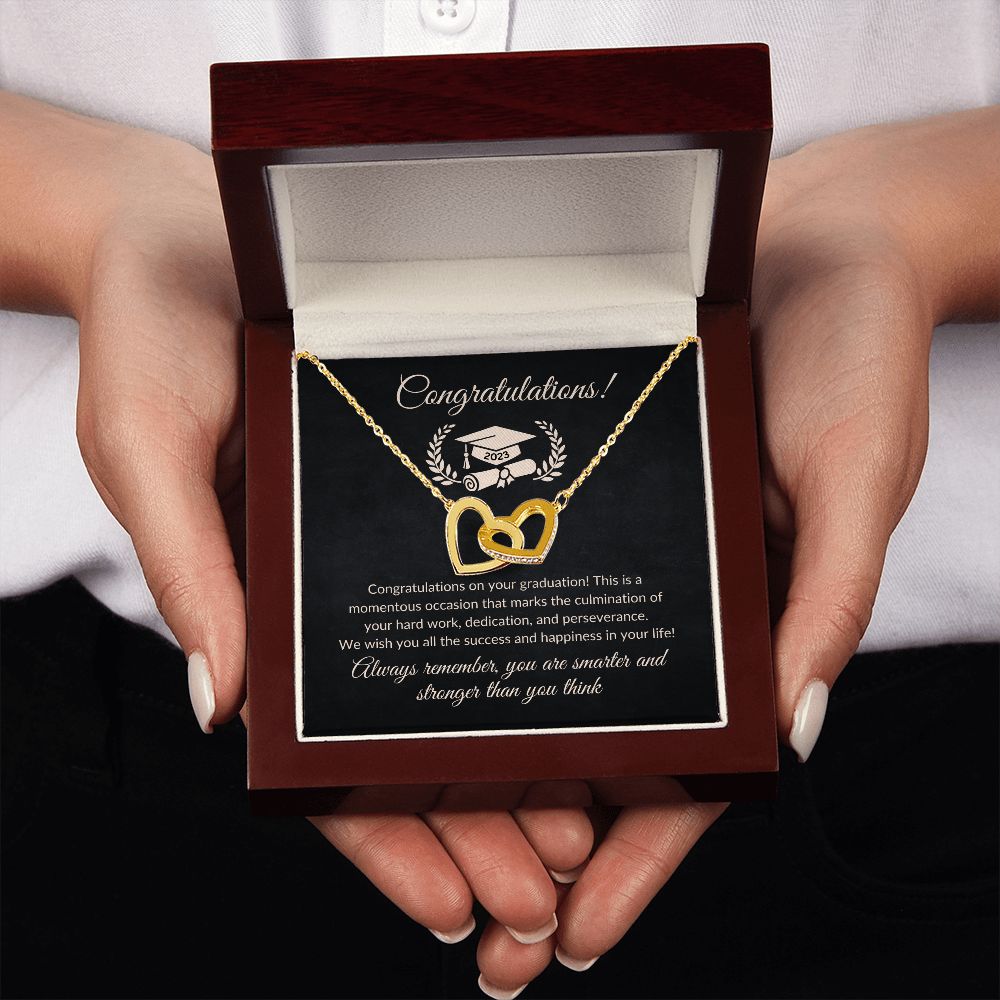 Congratulations Graduation - We wish you all the success in your life - Hearts Necklace