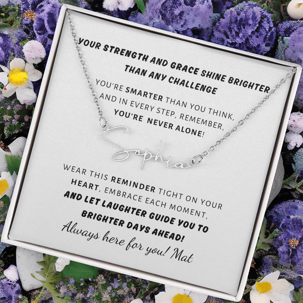 Signature Shine Name Necklace – A Token of Strength and Grace