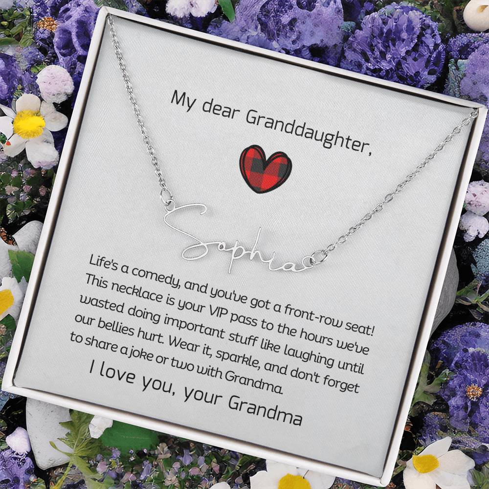 Grandma's Laughter Legacy: Name Necklace