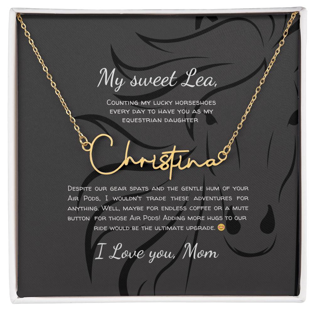 Equestrian Charms: Personalized Name Necklace Gift Set