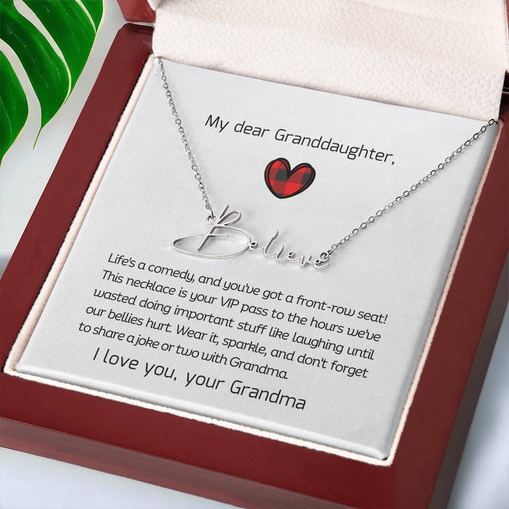 Grandma's Laughter Legacy: Name Necklace